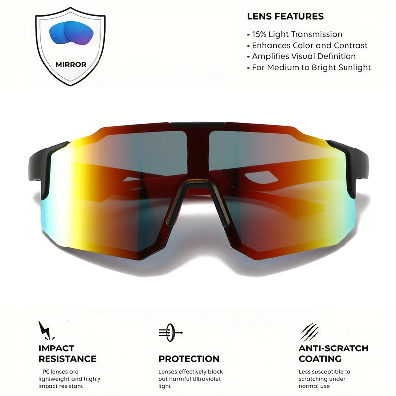 Oversized Wraparound Sports Sunglasses