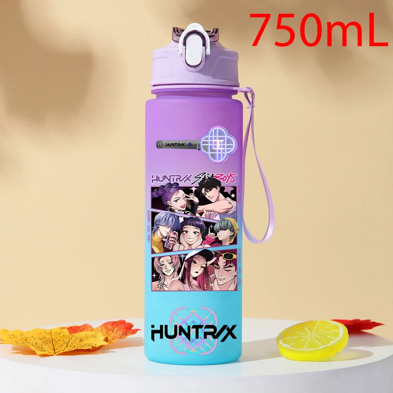 KPOP Demon Hunter 750ml Plastic Water Bottle