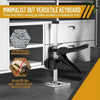 A black tile leveling lifter tool is shown next to a hexagonal tile and a car, demonstrating its use for installation.