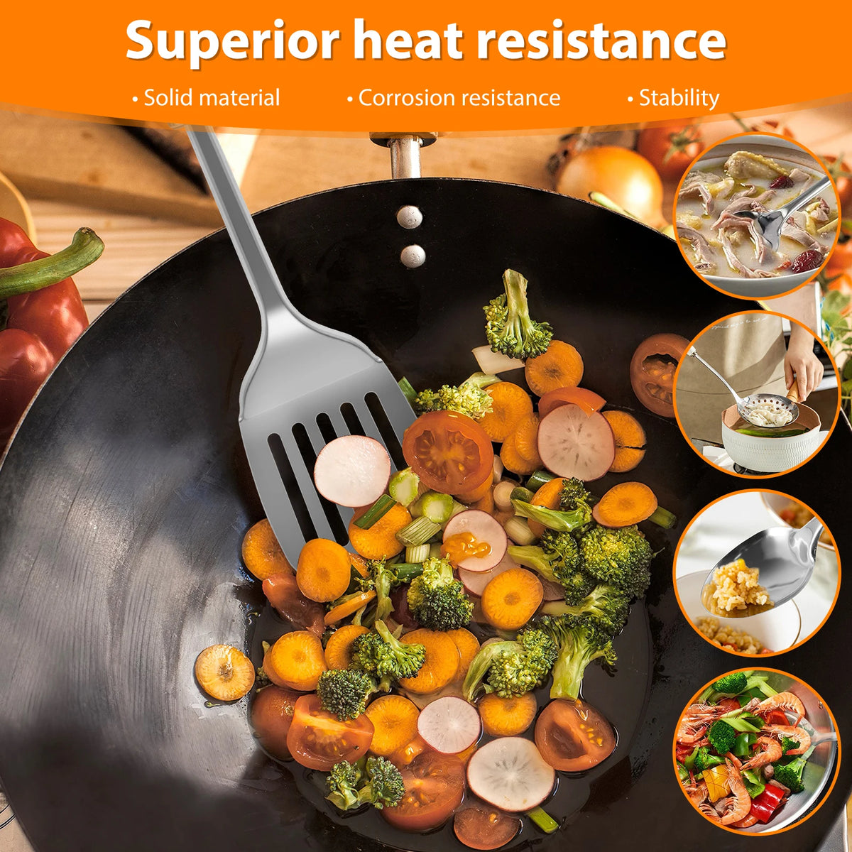 Stainless Steel Kitchen Cooking Utensil Set