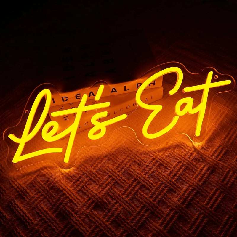 "Let's Eat" LED Neon Wall Sign