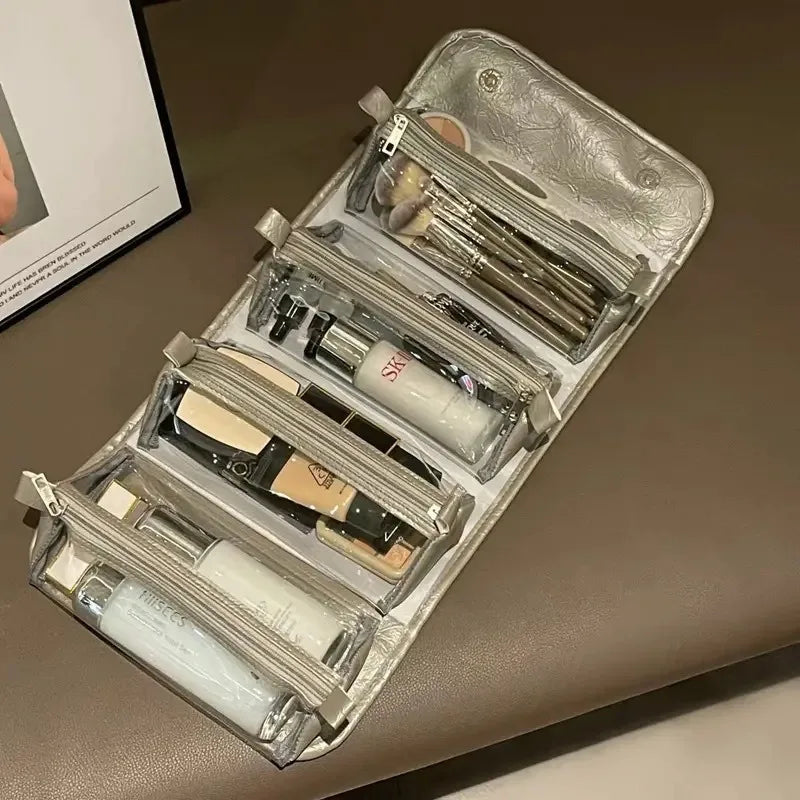Sac de Rangement de Maquillage Pliable 4-en-1