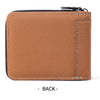 Vintage Waxed Leather Bifold Wallet with Coin Pocket
