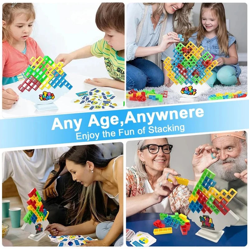 Stacking Tower Balance Game – Family Building Blocks Set