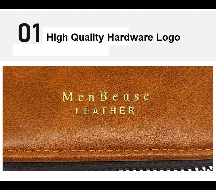 Vintage Compact Zipper Wallet for Men