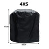 Black 4XS universal heavy-duty waterproof BBQ grill cover.