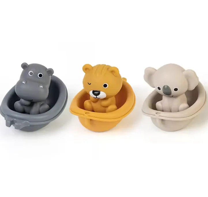 Dinosaur Bath Toys for Toddlers – Squeeze, Spray & Float