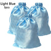 Satin Wig Storage Bags with Drawstring Closure