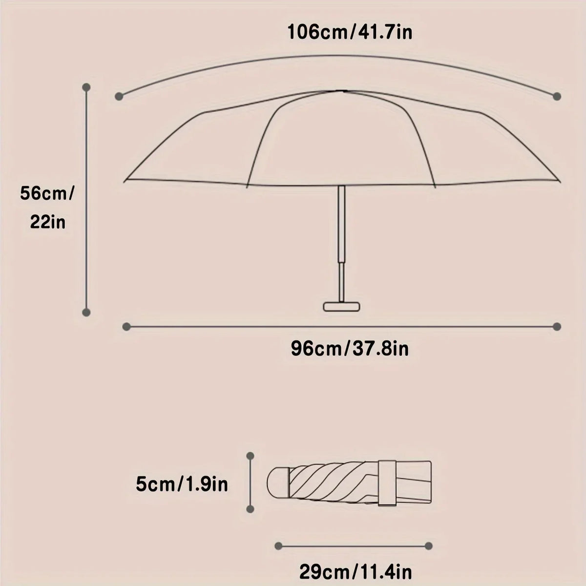 Stained Glass Arch Umbrella with Wind-Resistant Frame