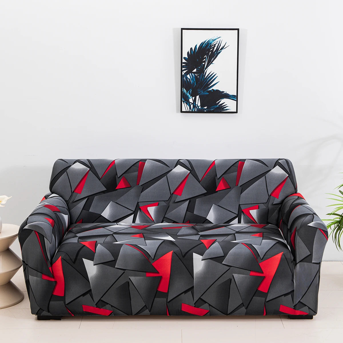 Floral Print Stretch Sofa Cover with Elastic Edge