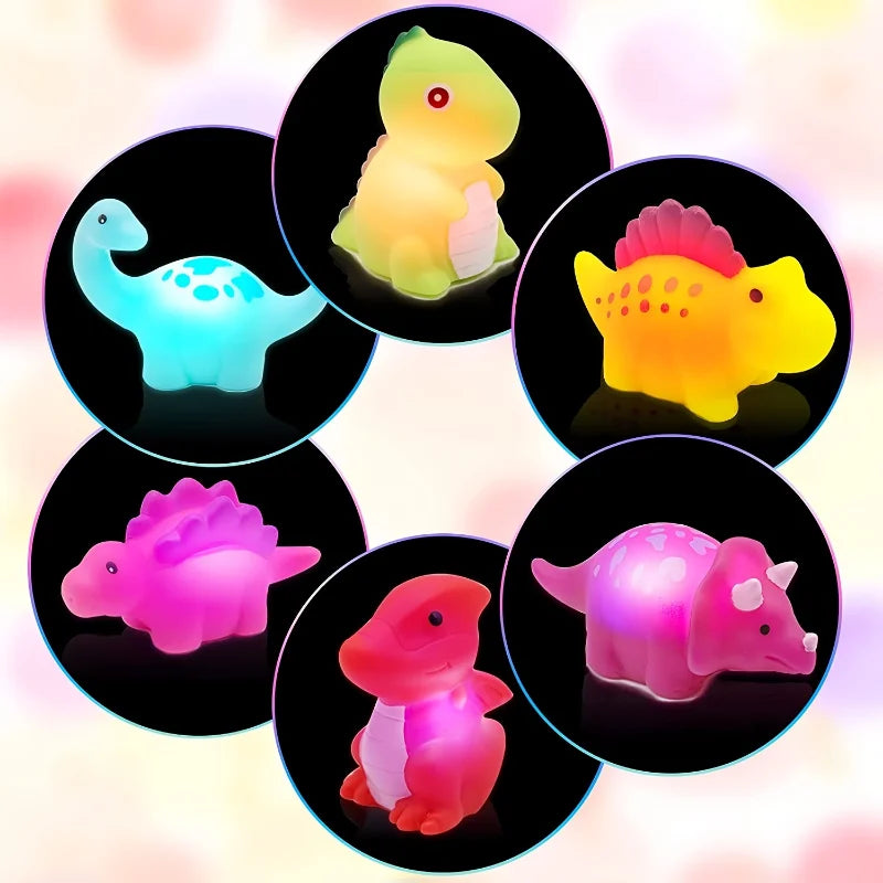 Light-Up Floating Dinosaur Bath Toy Set