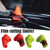 Set of magnetic film cutting limiters in red and green for vinyl wrap and window tint applications