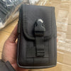 Black multilayer card slot phone pouch with a belt loop for a Doogee device.