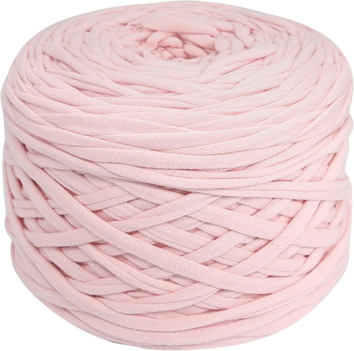Pinkes dickes Polyester-Strickgarn aufgewickelt