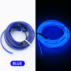 Blue flexible 5m USB LED light strip coiled for car interior lighting