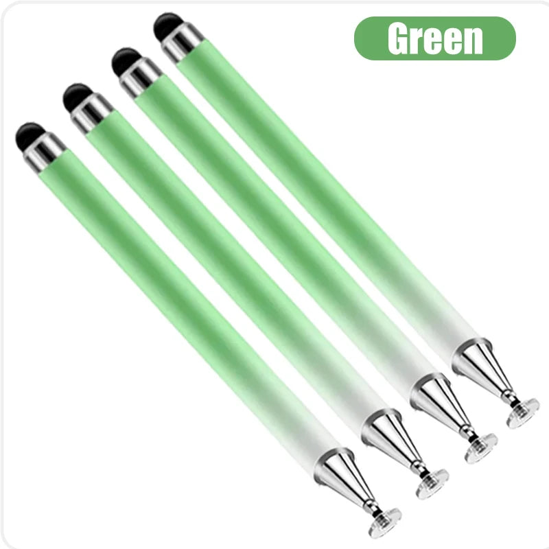 Three green stylus pens shown diagonally with a green label indicating the color.