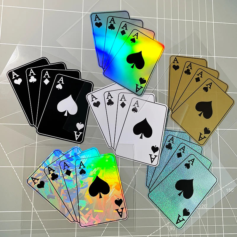 Poker Card Vinyl Decal for Motorcycles & Cars