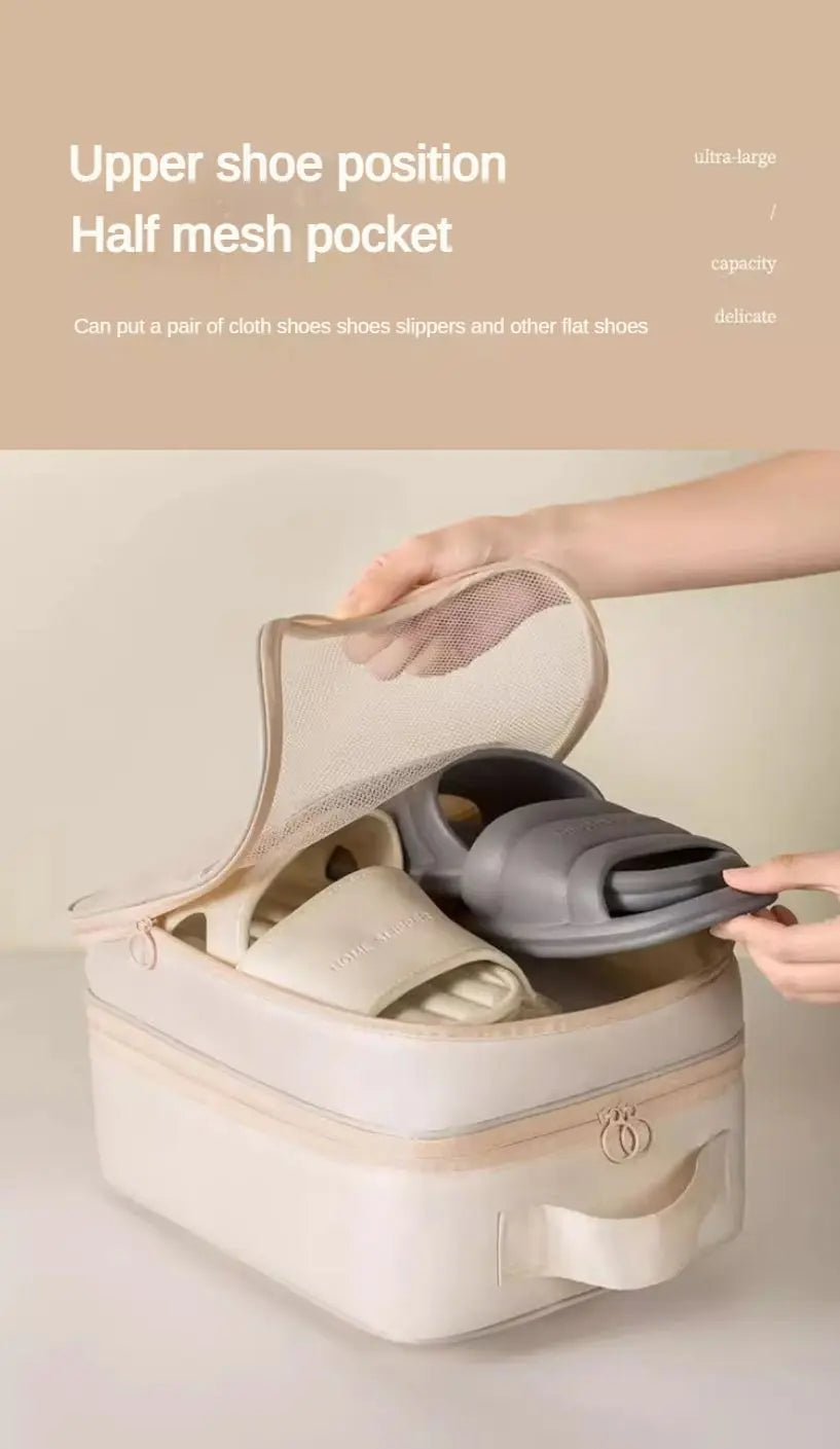 Waterproof Travel Shoe Storage Bag with Mesh Window