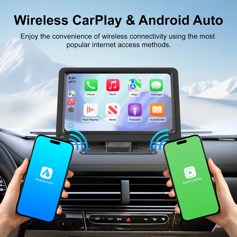 7-Inch Wireless CarPlay & Android Auto Touchscreen Head Unit