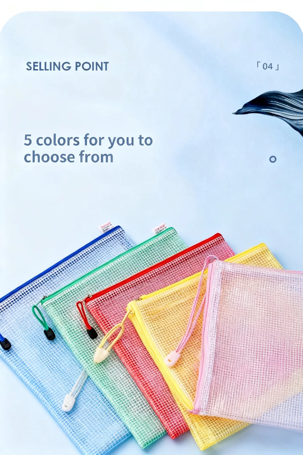 Clear Waterproof Zipper Document Organizer