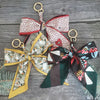 Chic Silk Bow Keychain with Ribbon Charm