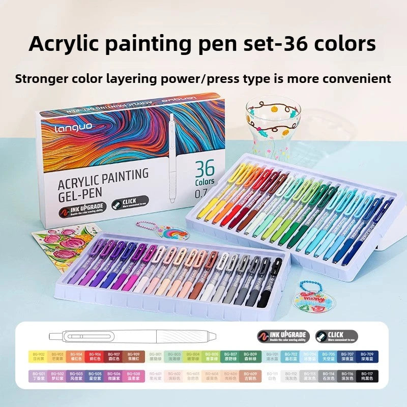 3D Embossed Acrylic Gel Pens - 6/144 Color Options