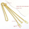Gold metal chain strap with a bead diameter of 23mm shown next to a white fabric background.