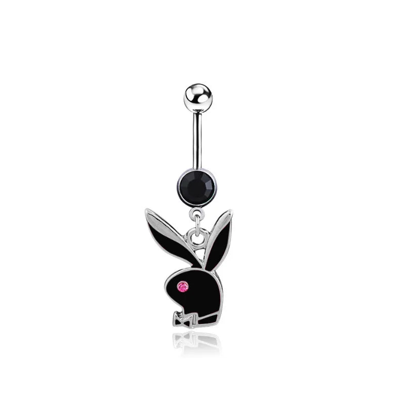 Gold Bunny Belly Button Piercing Ring