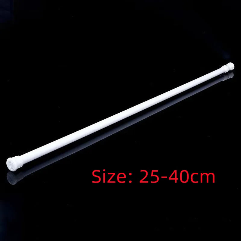 No-Drill Adjustable Metal Spring Tension Curtain Rod
