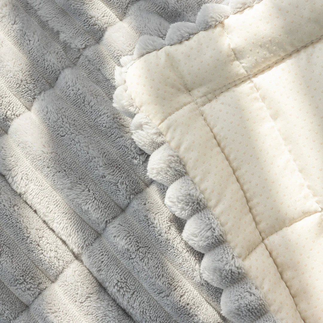 Cozy Quilted Flannel Sofa Pad with Anti-Slip Backing