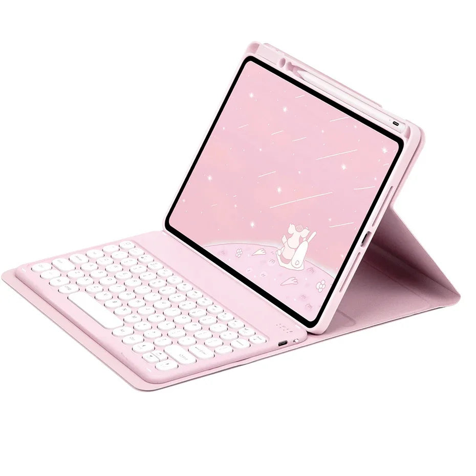 360° Rotating Keyboard Case for iPad with Magnetic Stand