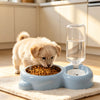 2-in-1 Pet Food and Water Bowl with Automatic Water Dispenser