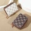 Vintage Zippered Card Holder Wallet with Coin Pocket