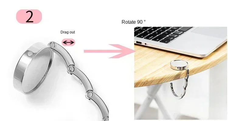 Foldable Table Bag Hook – Durable Purse Hanger for Any Surface