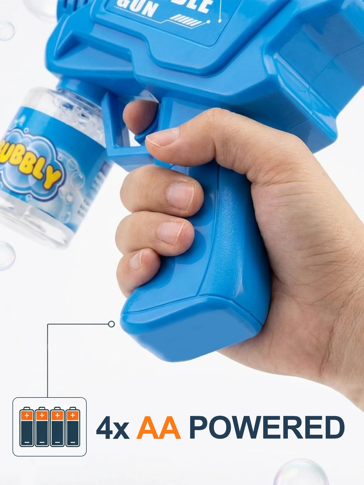 Automatic Bubble Gun for Kids – No Batteries Needed