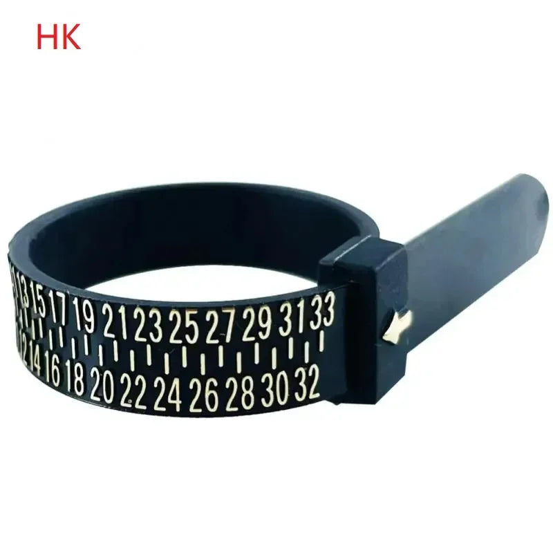 Universal Ring Sizer Gauge – Adjustable Plastic Finger Measuring Tool