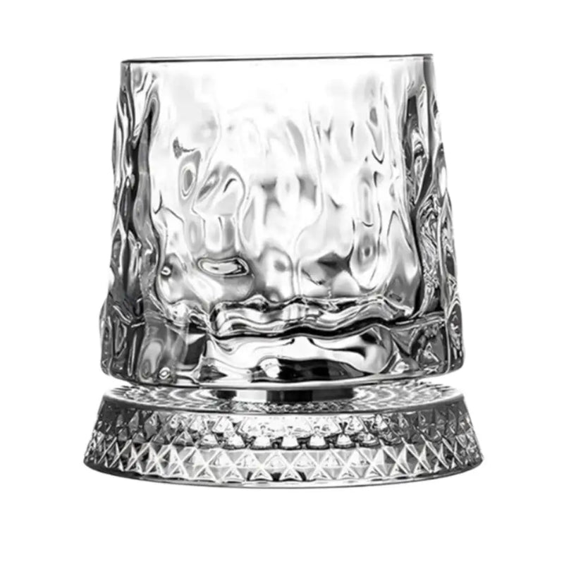 Vaso de Whisky de Cristal con Base Giratoria 360°