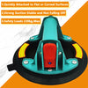 A teal vacuum suction cup lifter with a red component is shown against an orange background.