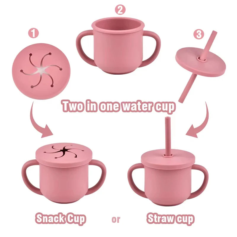 Complete Silicone Baby Feeding Set with Suction Bowl, Plate, Utensils & Bib