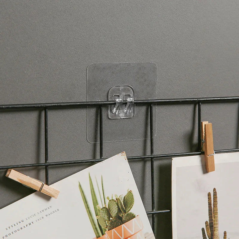 Clear Self-Adhesive Hooks (2-Pack)