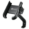 Black quick-release motorcycle and bike phone mount with 360 degree rotation feature