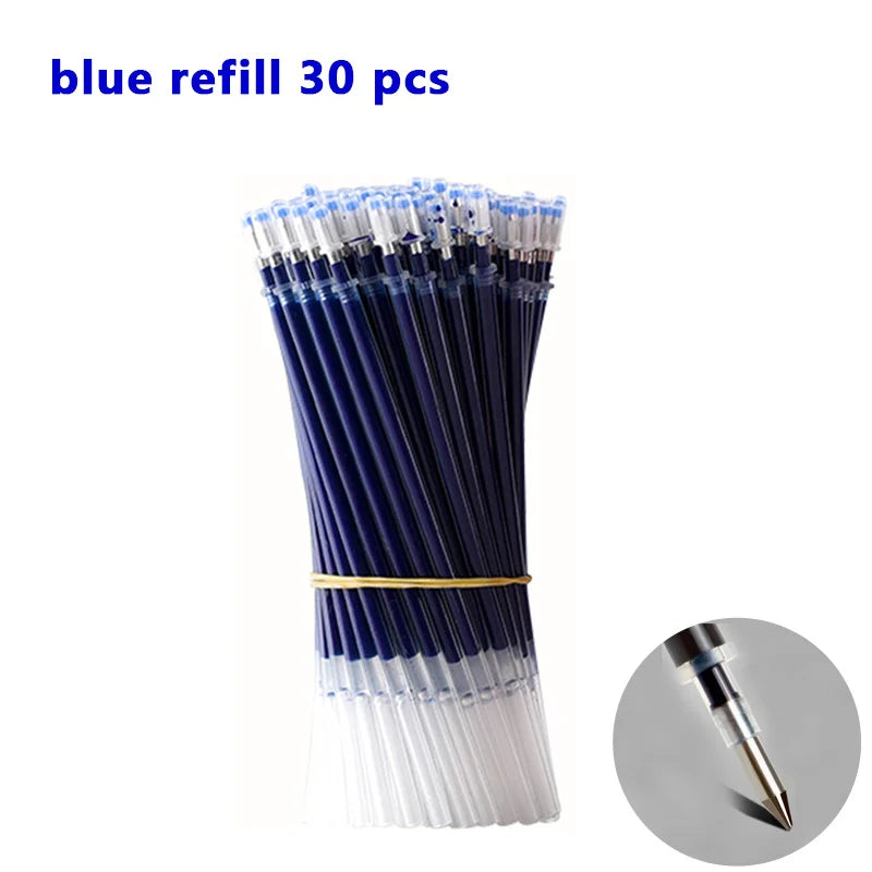 Smooth 0.5mm Gel Pen Set with Refills (Black, Blue, Red)
