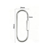 A silver-colored brass gold keychain charm with a secure carabiner clip.