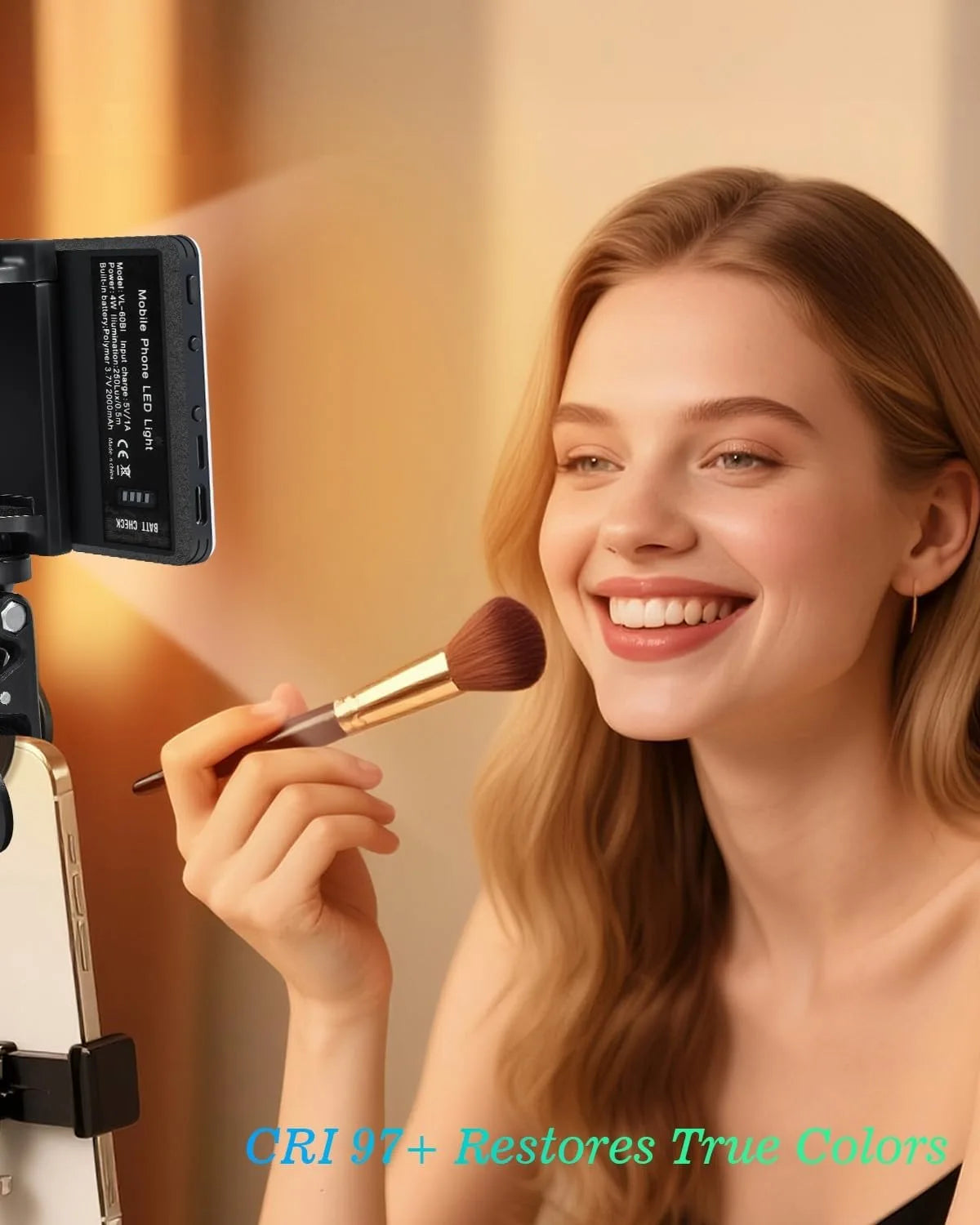 Portable LED Clip-On Selfie Light with 3 Modes
