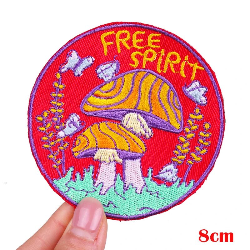 Encouraging Embroidered Iron-On Patches for Jackets, Jeans & Bags