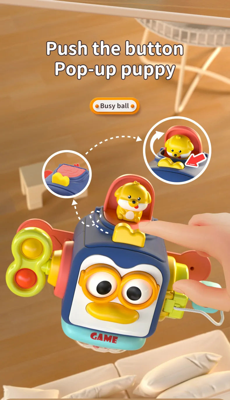 Montessori Busy Cube - Sensory Activity Toy for Toddlers