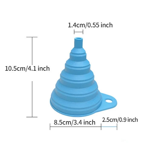 Collapsible Silicone Funnel for Engine Oil and Washer Fluid