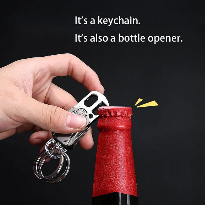 Multifunctional Zinc Alloy Keychain with Bottle Opener