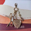 Beaded Keychain with Evil Eye Charm and Tassel