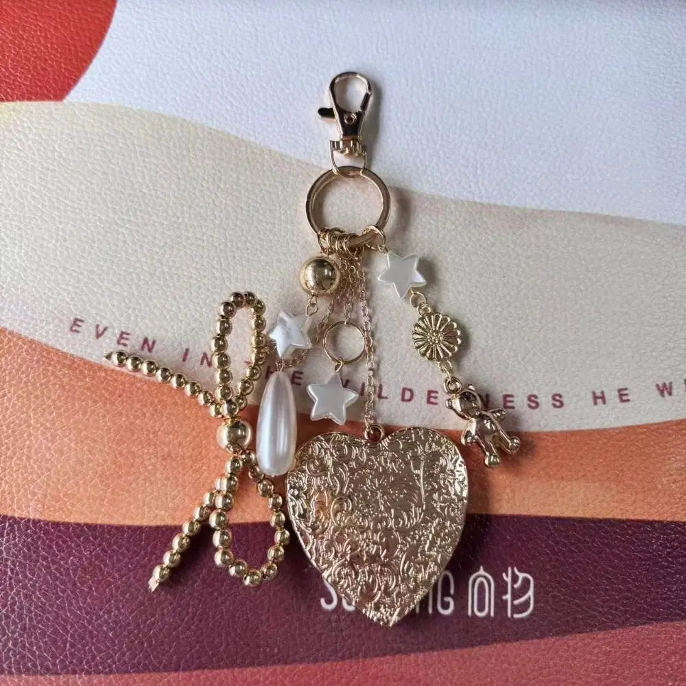 Beaded Keychain with Evil Eye Charm and Tassel